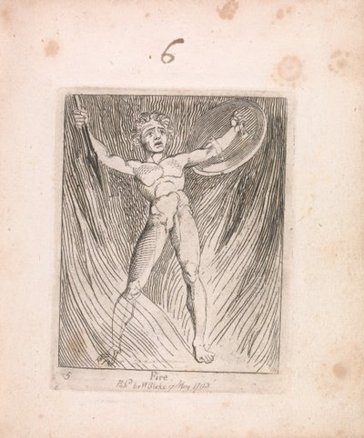 For Children. The Gates of Paradise, Plate 7, Fire by William Blake